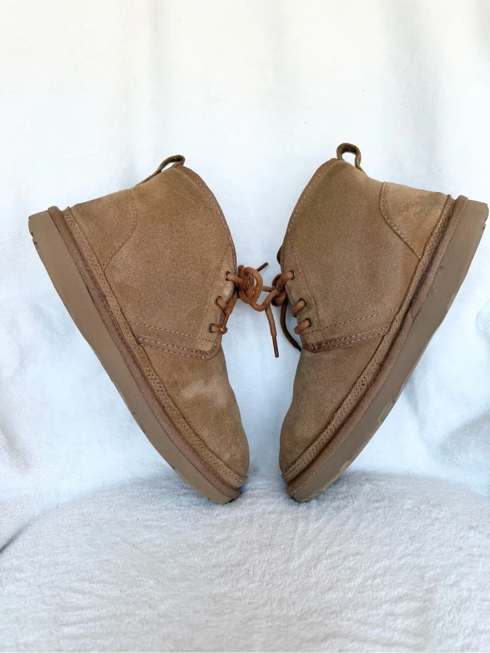 UGG Winter Snow Boots Youth 6 Neumel II Amber Brown Suede Sheepskin 1017320K